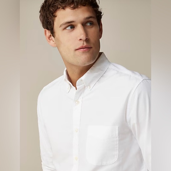 NWT J. Crew Men’s Slim Untucked cotton oxford shirt - XXL - White - Picture 3 of 8